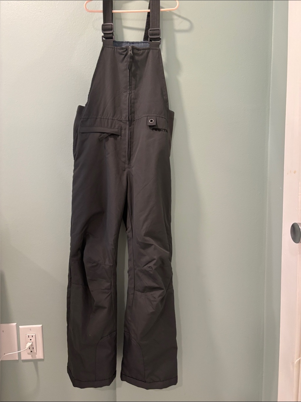 Arctix Black Kids Snow Bib Overalls with Grey Lining